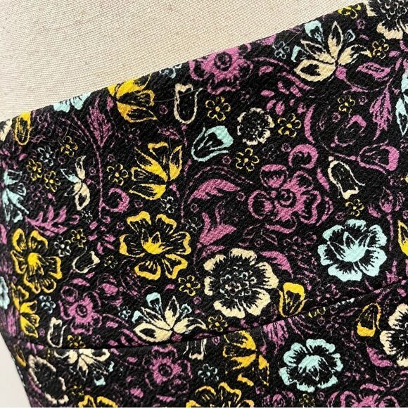 LuLaRoe floral print midi Cassie skirt - Picture 2 of 8